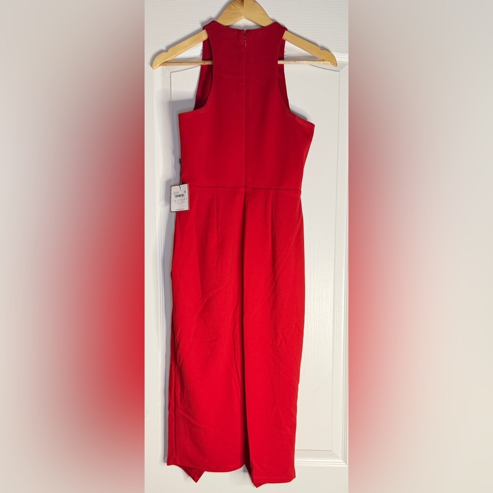 Laundry By Shelli Segal Red Midi Dress, Size 4 - Picture 4 of 5